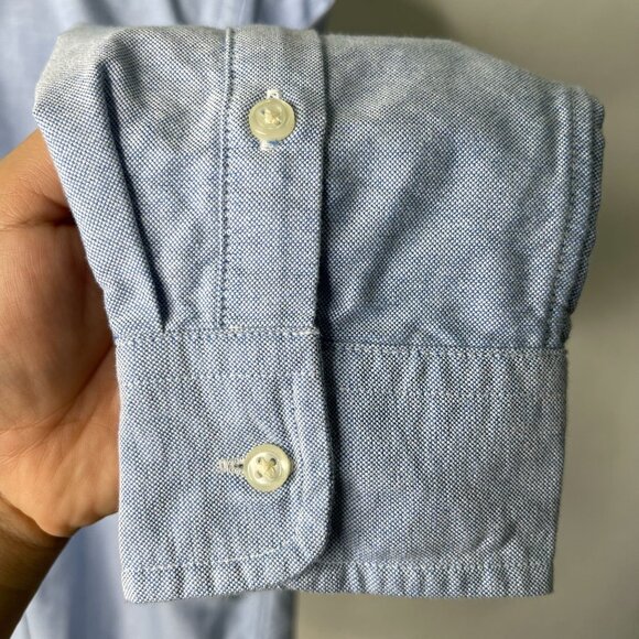 POLO Ralph Lauren Kid's Boy's Light Blue Button Down Shirt Size Large - Picture 7 of 7